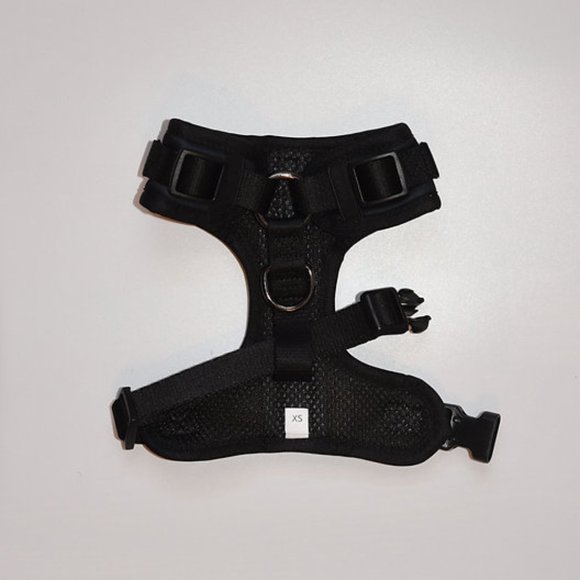 PETsRUS Premium No Pull Dog Harness 2 Leash Clips Ivory Charc Leather - Picture 4 of 12